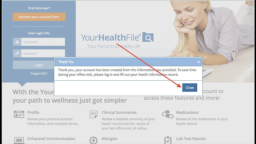 How to Create a YourHealthFile Account